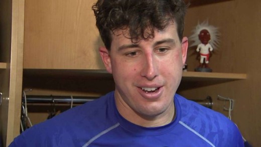 Derek Holland who is rocking the “Wild Thing” haircut meets Charlie Sheen