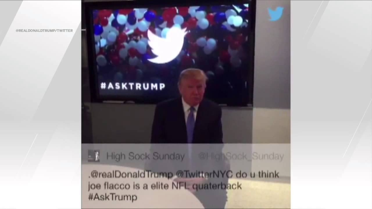 Donald Trump believes the Ravens' Joe Flacco is an elite quarterback