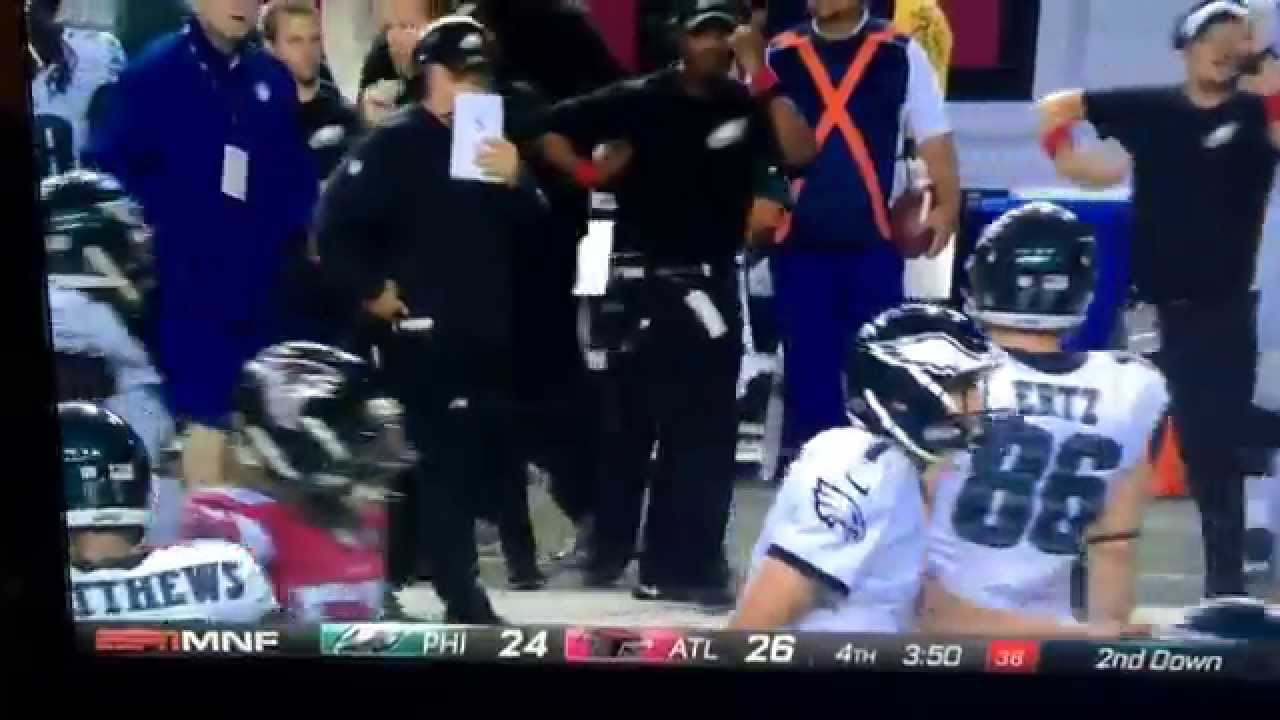 Eagles offensive coaching staff have a "handjob" motion signal