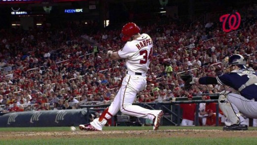 Fair Or Foul? Bryce Harper fakes a foul ball off of him to avoid ground out