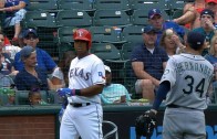 Adrian Beltre gets ejected for moving the on-deck circle