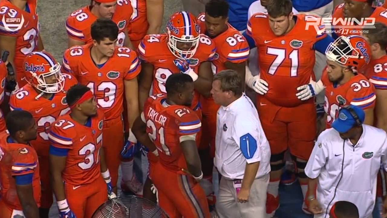 Florida coach Jim McElwain goes off on RB Kelvin Taylor for gesture
