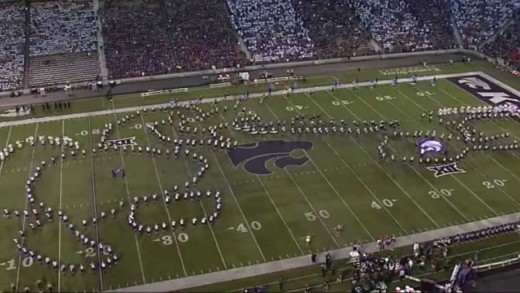 Foul: Kansas State band makes the Kansas Jayhawk take it in the mouth!