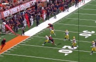 Syracuse punter hurdles defender & almost punches another