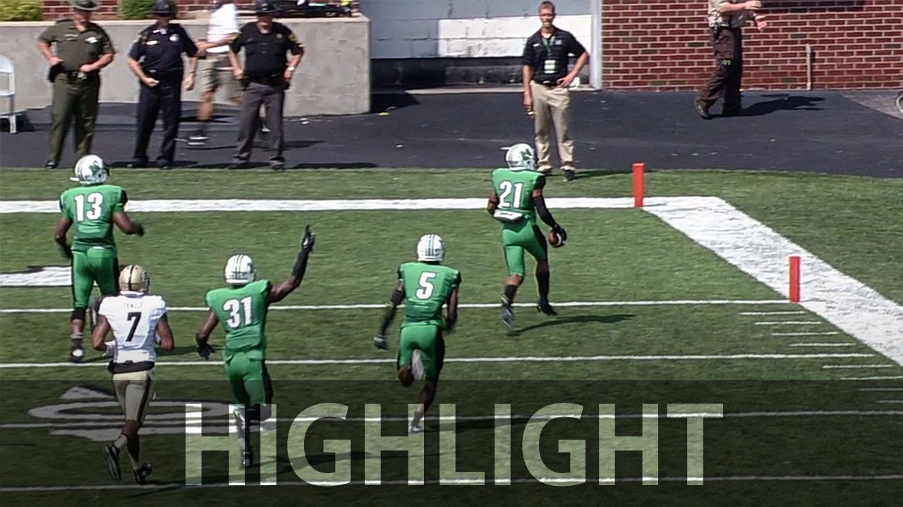 Marshall safety Tiquan Lang has a 17 tackle & 2 INT performance