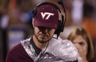 Virginia Tech fullback Sam Rogers makes a sweet juke for the TD