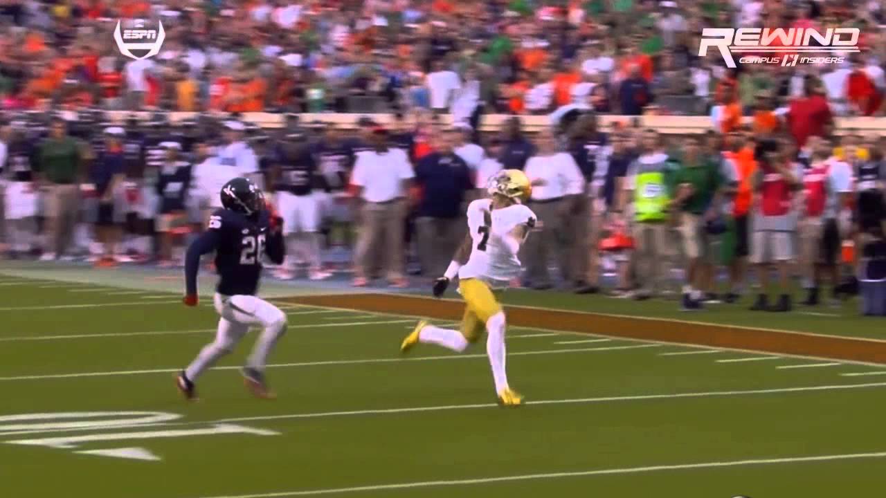 Notre Dame stuns Virginia with last second touchdown