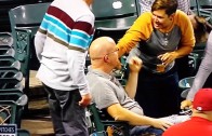Ouch: Fan hit in head by a foul ball at Indians game