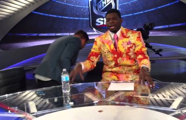 PK Subban with a good impression of Don Cherry