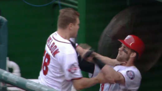 Bryce Harper & Jonathan Papelbon fight in the dugout!