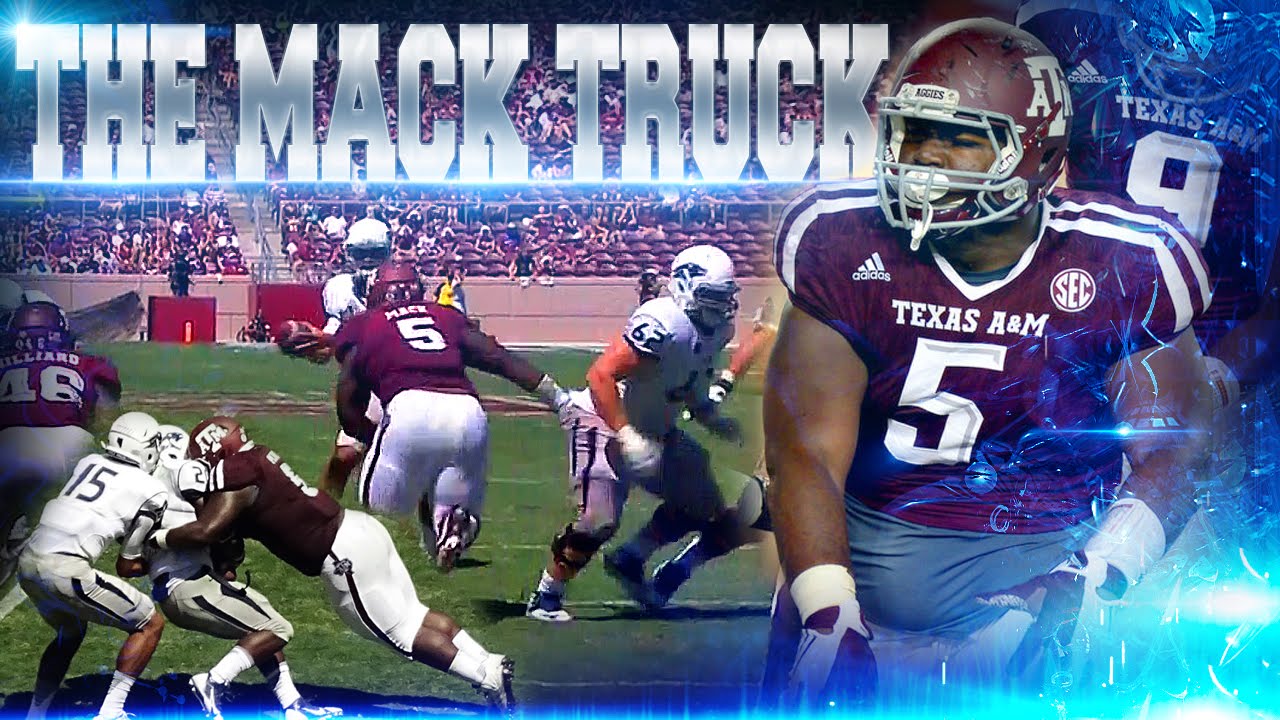 Texas A&M DT Daylon Mack blows up Nevada RB & QB at the same time!