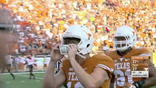 Texas punter lets ball slip through hands causing loss for Longhorns