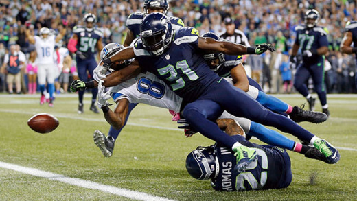 Kam Chancellor saves the Seahawks with an incredible goal line punch