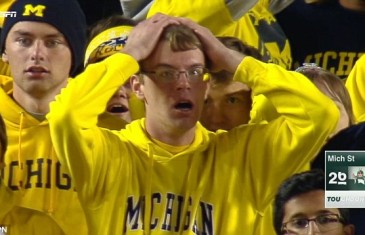 Michigan fan in tears after brutal loss to Michigan State