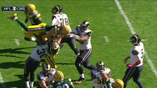 Todd Gurley slams Clay Matthews to the turf