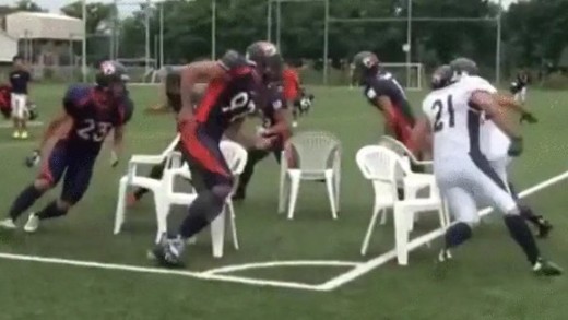 What happens when football players play musical chairs