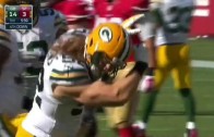 Clay Matthews trolls Colin Kapernick with biceps kiss after sack