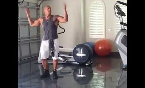 Dwayne “The Rock” Johnson breaks out the Hit The Quan dance