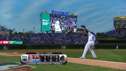 Fernando Rodney fires arrow as he is taken out of the game