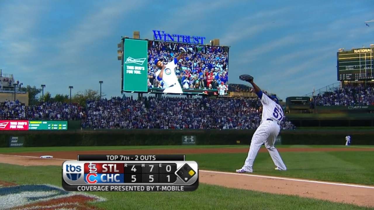 Fernando Rodney fires arrow as he is taken out of the game