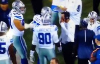 Greg Hardy gets in argument with Dez Bryant & Cowboys coaching staff