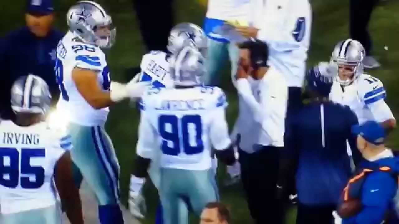 Greg Hardy gets in argument with Dez Bryant & Cowboys coaching staff