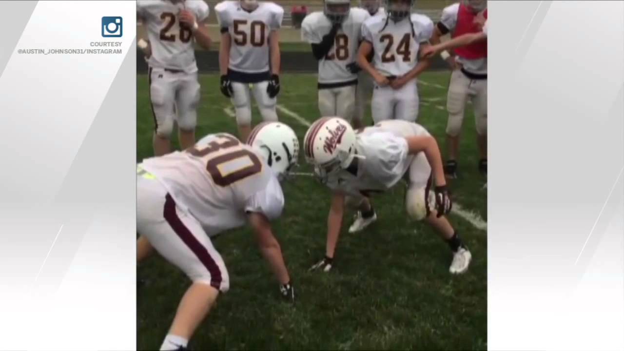 High schooler drops 'RKO' during football practice