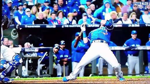 Jose Bautista dodges baseballs in the Matrix