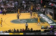Kobe Bryant hits only the backboard in his first shot back