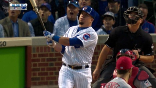 Kyle Schwarber blasts a homer out of Wrigley Field