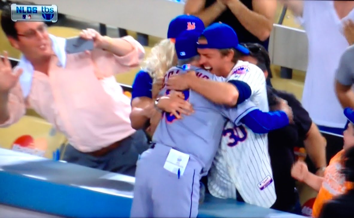 Mets fan kisses & tells Mets manager Terry Collins he loves him