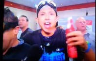 Munenori Kawasaki says he’s drunk on live TV during Blue Jays celebration