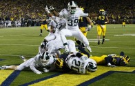 Sideline angle of the final play during Michigan State at Michigan