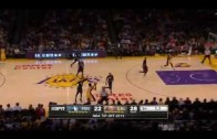 Nick Young beats the buzzer from long distance