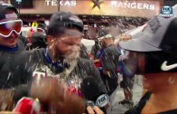 Prince Fielder takes a beer bomb to the face