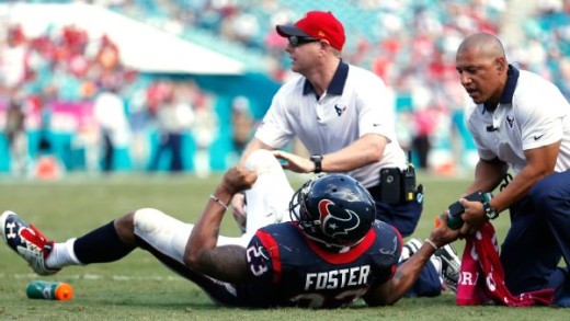 Arian Foster out for the season after tearing his ACL