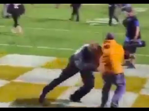Tennessee fan gets laid out by stadium security for storming field