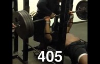 16 year old football player bench presses 405 LBS