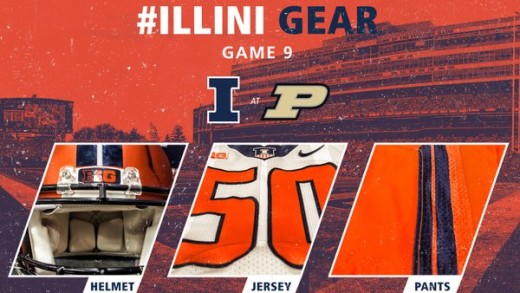 Illinois football chant led by Josh Ferguson