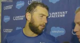 Andrew Luck drops the “F-Bomb” during interview & has priceless reaction