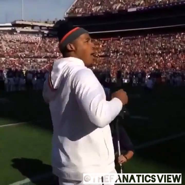 Cam Newton dances at Auburn vs. Alabama game