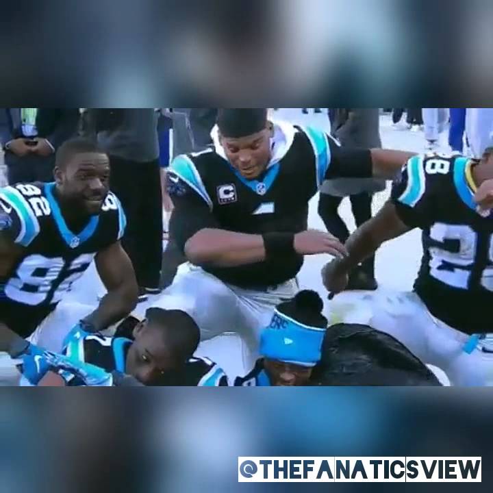 Cam Newton & Panthers teammates do a team 