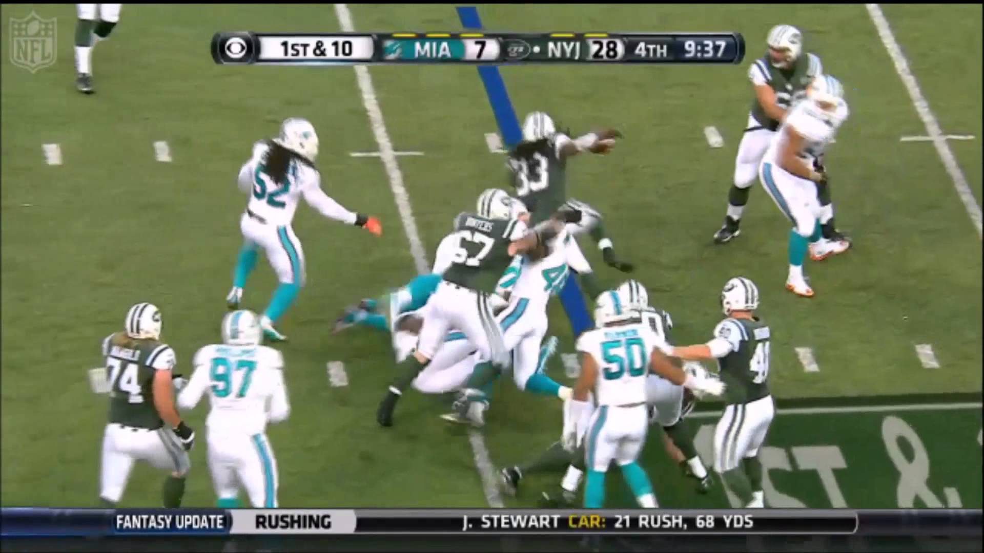 Chris Ivory breaks an unreal amount of tackles for the TD