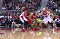 Cory Joseph drops Bradley Beal with the spin move