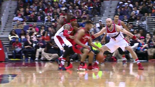 Cory Joseph drops Bradley Beal with the spin move