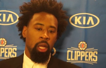 DeAndre Jordan addresses the media following first game in Dallas