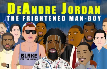 DeAndre Jordan is “THE FRIGHTENED MAN-BOY” in animated cartoon