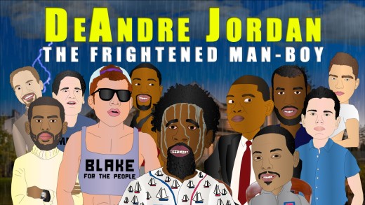 DeAndre Jordan is “THE FRIGHTENED MAN-BOY” in animated cartoon