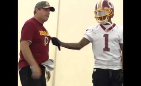 DeSean Jackson gives Redskins head coach Jay Gruden a “purple nurple”