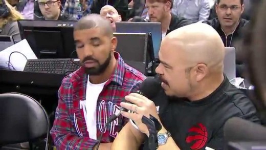 Drake introduces the Toronto Raptors on “Drake Night”